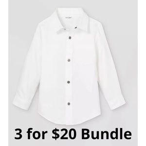 Cat & Jack Boys' Adaptive Long Sleeve Hidden Snap Button-Down Shirt